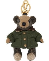 Burberry - Khaki Thomas Bear Charm Keychain - Lyst