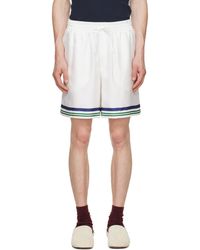 CASABLANCA - Hotel Emblem Silk Shorts - Lyst