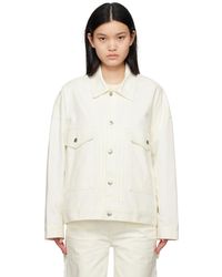 Maison Kitsuné - Off-white Trucker Denim Jacket - Lyst