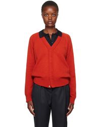 A.P.C. - . Red Mary Cardigan - Lyst