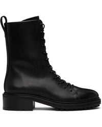 Aeyde - Isa Leather Lace-Up Ankle Boots - Lyst