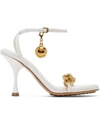 Bottega Veneta - Off-white Dot Heeled Sandals - Lyst