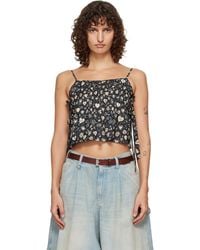 R13 - Square Neck Tie Camisole - Lyst