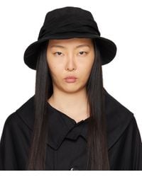 Y's Yohji Yamamoto - Crepe De Chine Cross Gather Hat - Lyst