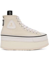 R13 - Off-white Courtney Platform Sneakers - Lyst