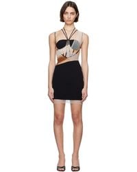 Nensi Dojaka - Sacha Corset Sheer Drapes Minidress - Lyst