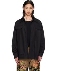 Simone Rocha - Surchemise Militaire Noire - Lyst