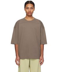 MM6 by Maison Martin Margiela - Taupe Dropped Shoulder T-shirt - Lyst