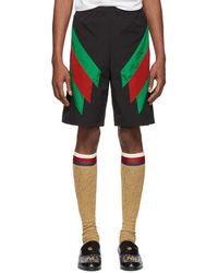 Gucci Black Intarsia Web Shorts