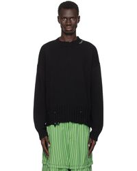 Marni - Distressed Crewneck Cotton Sweater - Lyst