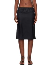 Loulou de Saison - Vasali Silk Twill Midi Skirt - Lyst