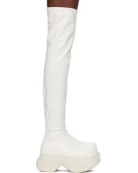 Marni - Off-white Chunky Stretch Boots - Lyst