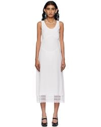 Simone Rocha - Off- Trim Slip Midi Dress - Lyst