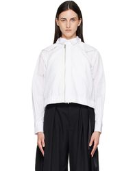 Sacai - Poplin Hoodie - Lyst