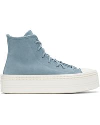 Converse - Blue Chuck Taylor All Star Modern Lift Sneakers - Lyst