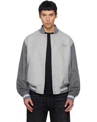 Balmain - Wool & Cashmere Varsity Bomber Jacket - Lyst