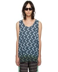 Dries Van Noten - Blue Gradient Tank Top - Lyst