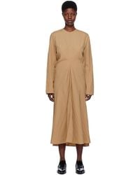 Studio Nicholson - Tan Welles Midi Dress - Lyst