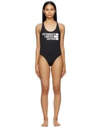 Vetements 'limited Edition' One-piece Swimsuit - Black