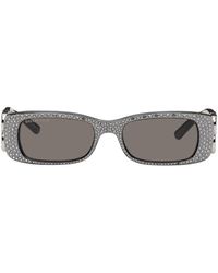 Balenciaga - Silver Dynasty Rectangle Sunglasses - Lyst