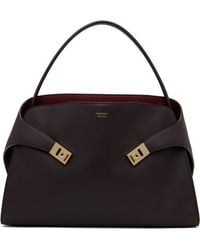 Ferragamo - Burgundy Hug Soft Bicolor L Shoulder Bag - Lyst