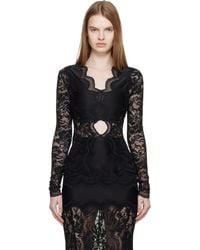 Rabanne - Long-Sleeved Lace Blouse - Lyst
