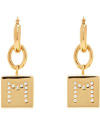 Marni - Gold Dice Earrings - Lyst