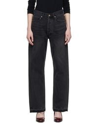 Tonywack - Frayed Hem Loose Straight Denim Jeans - Lyst