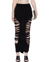 Rick Owens - ブラック Concordians Calf Dauphine ミディアムスカート - Lyst