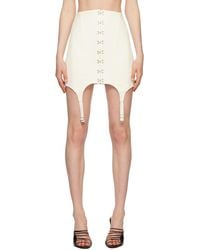 Dion Lee - Off-white Corset Garter Miniskirt - Lyst
