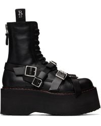 R13 - Strapped Double Stack Boots - Lyst
