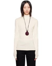 Lemaire - Off- Rib Long Sleeve Turtleneck - Lyst