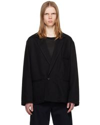 Lemaire - Double-Breasted Denim Blazer - Lyst
