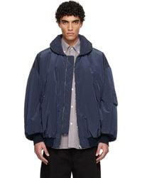 Hed Mayner - Crinkled Bomber Jacket - Lyst