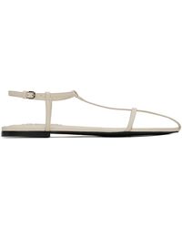 Jil Sander - Off-white Flat Sandals - Lyst