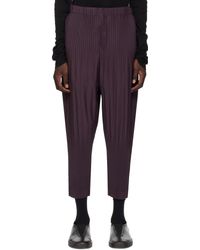 Homme Plissé Issey Miyake - Homme Plissé Issey Miyake Indigo Monthly Color December Trousers - Lyst