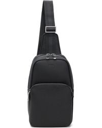 BOSS - Leather Logo-Emed Sling Bag - Lyst