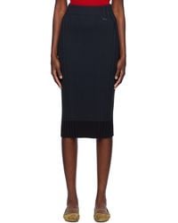 Maison Kitsuné - Baby Fox Patch Ribbed Midi Skirt - Lyst