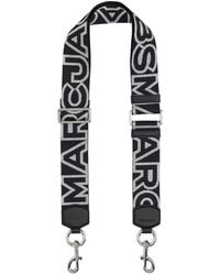 Marc Jacobs - Black & Silver 'the Outline Logo Webbing' Shoulder Strap - Lyst