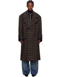 MM6 by Maison Margiela - Checked Coat - Lyst