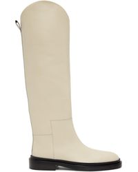 Jil Sander - Off-white Riding Tall Boots - Lyst