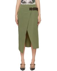 Miaou - Khaki Solana Midi Skirt - Lyst