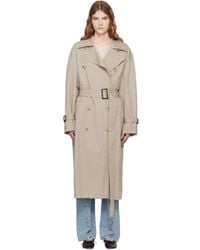 TOTEME - Taupe Crisp Summer Trench Coat - Lyst