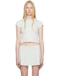 Skims - Drop Needle Pointelle Baby T-Shirt - Lyst
