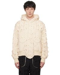 JUNTAE KIM - Off- Laser Slashed Fleece Hoodie - Lyst
