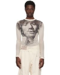 JW Anderson - Off-white Sheer Long Sleeve T-shirt - Lyst