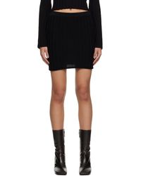 Filippa K - Black Rib Miniskirt - Lyst