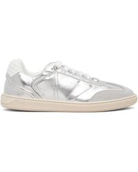 Versace - Greca Court Metallic Sneakers - Lyst
