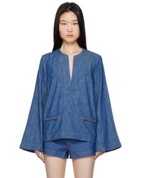 Zimmermann - ブルー Wylie デニム チュニック ブラウス - Lyst