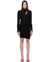 Versace - Black Slashed Minidress - Lyst